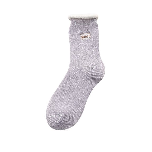 HUPOM 1 Pair Socks for Women's Plus Summer Clearance Fashion Crew Soft Tube Socks Purple Size 235-260
