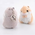 thumbnail image 3 of UDIYO Cute Plush Hamster Pendant Key Chain Clasp Key Ring Keyring Handbag Car Decor, 3 of 7