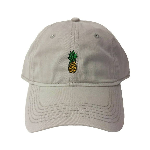 Go All Out Adult Pineapple Embroidered Deluxe Dad Hat