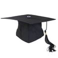 thumbnail image 4 of Adjustable Adults Student Mortar Board Graduation Hat Fancy Dress Accessory (Black), 4 of 7