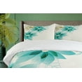 thumbnail image 4 of Ambesonne Teal Duvet Cover Set, Vintage Floral Elements, 2-Calking, Turquoise Beige, 4 of 6