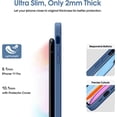 thumbnail image 4 of Liquid Silicone Case for iPhone 11 Pro, [Flat Edge Design] [Camera Protection] [Anti Fingerprint] 4 Layers Protect Scratch Proof Anti Drop Microfiber Phone Cover, 5.8", Blue, 4 of 14