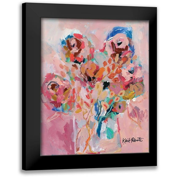 Roberts, Kait 12x14 Black Modern Framed Museum Art Print Titled - Dream Blooms