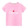 thumbnail image 3 of Lovskoo Girls Boys Summer Tops Trendy Short Sleeve T-Shirt Casual Crew Neck Daily Shirt for Kids 3-10 Years - Assorted Colors Pink, 3 of 7