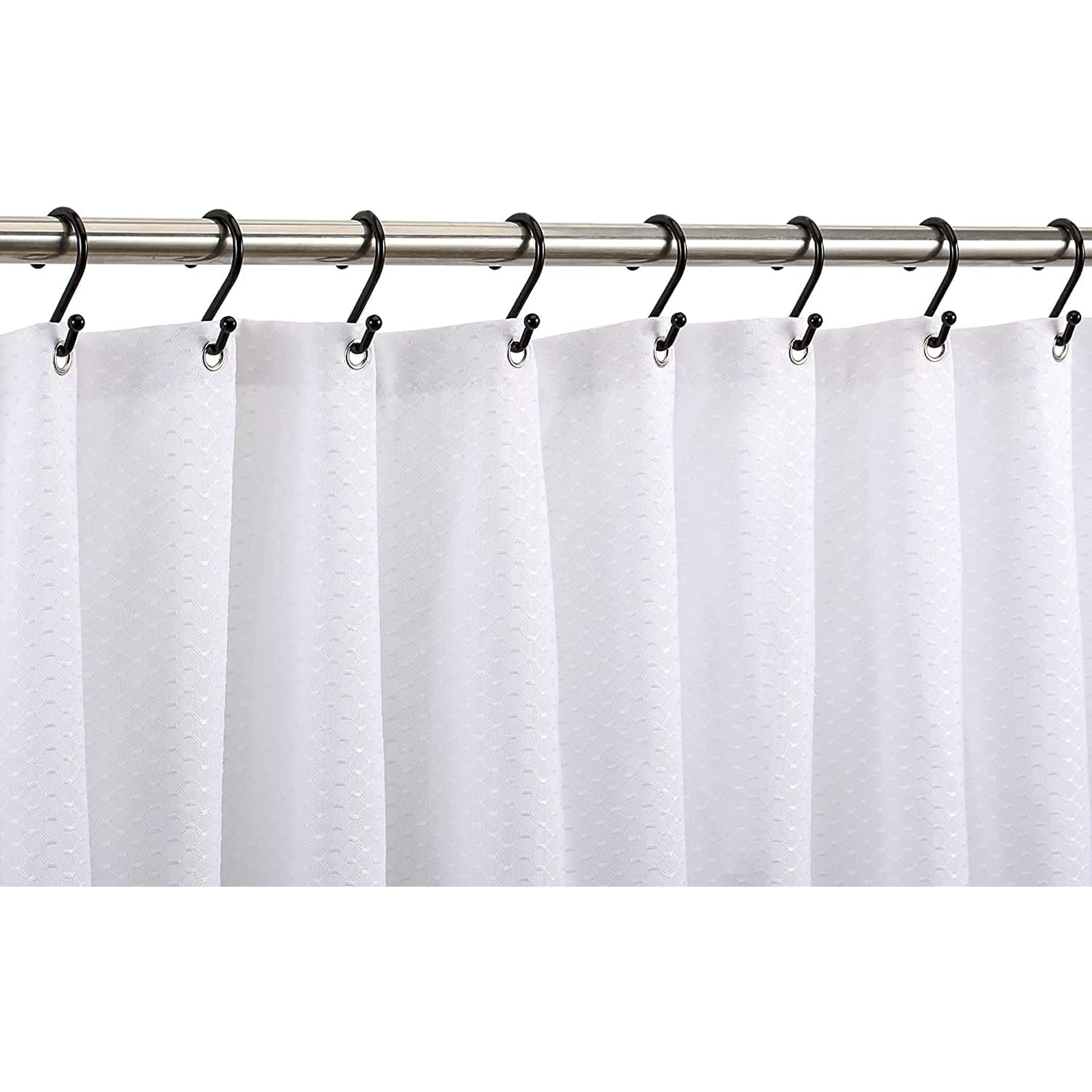 15 Crochets De Rideau De Douche En Acier Inoxydable Doré - Anneaux Glissants Anti-Rouille