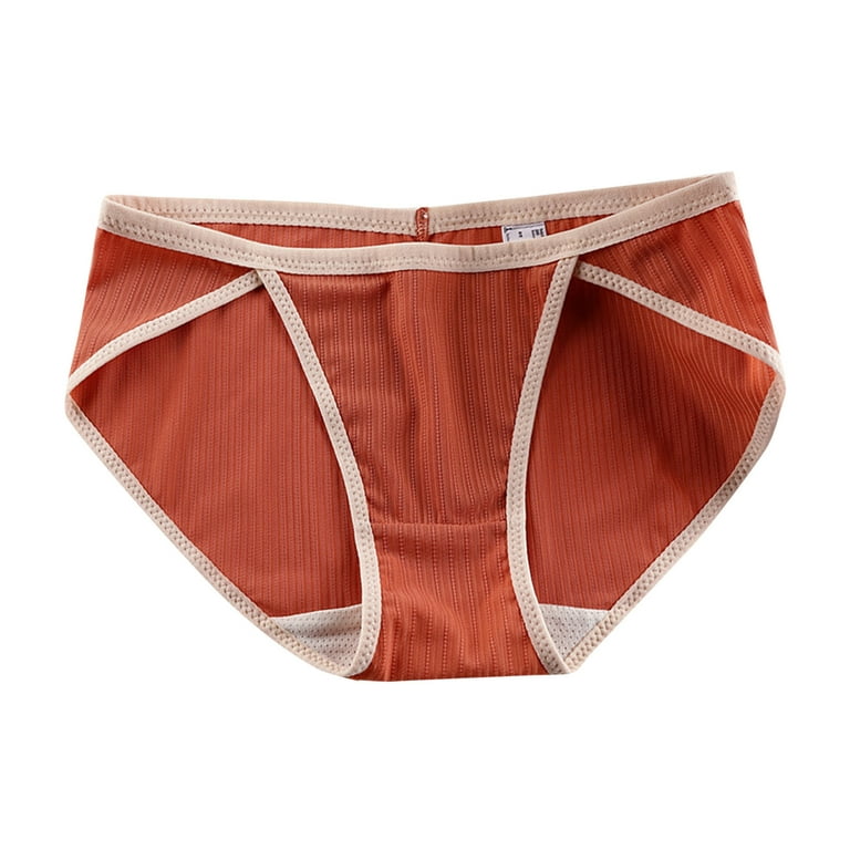 JDEFEG Women Underwear Women'S Panties Size 7 Womens Contrast Color Simple  Waist Briefs Panties Brief Underwear For Women Bulk Womens Leggings