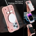 thumbnail image 5 of SaniMore for iPhone 14 Pro Multi-Functional Magnetic Case with Wireless Charging, 3 Layers Protection Case with Car Mount & Kickstand Military Grade Shockproof Protective Case, Rosegold, 5 of 6