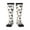 3 Black, variant on Retro Rooster print thigh-high socks, crafted for both men and women with a stretchy, high-opaque design perfect for daily wear