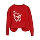thumbnail image 4 of RKSTN Valentine's Day Sweatshirts for Women Oversized Crewneck Valentines Heart Graphic Print Sweatshirt Womens Casual Plus Size Round Neck Loose Comfy Sweatshirt Fall Spring Clothes Valentine Gift, 4 of 6