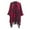 Red, variant on Women Boho Plaid Print Poncho Pashmina Loose Shawl Wrap Cape Sweater Casual Knitting Cardigan with Tassel Fall