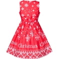 thumbnail image 2 of Sunny Fashion Girls Dress Christmas Snowflakes New Year Holiday 11-12 Years, 2 of 6