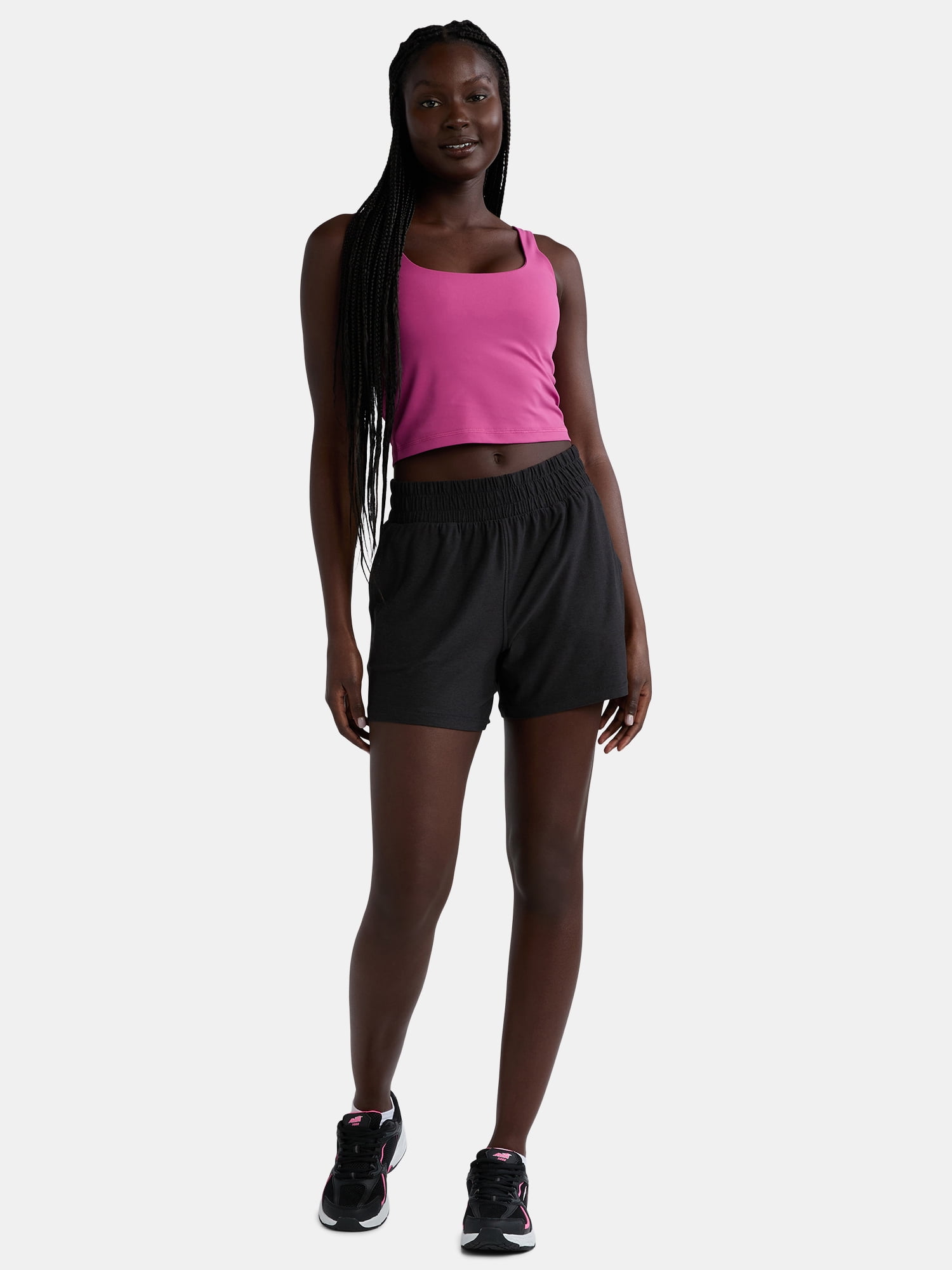 Athletic Works Women's and Women’s Plus ButterCore Soft Performance Gym Shorts, Available in 1, 2 and 5-Pack, Sizes XS-4X