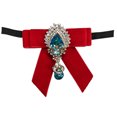 thumbnail image 1 of Pajarita Atada Previamente Del Banquete de Boda de Los Hombres de La Moda, Ajustable - Rojo, Tamaño libre Sunnimix Corbata masculina, 1 of 7