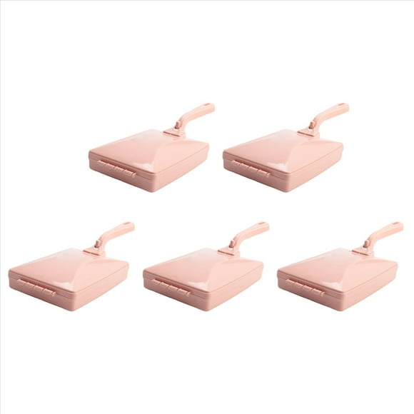 5X Brosse Nettoyante pour Tapis, Balayeuse à Main pour Saleté, Canapé, Lit, Poils d'Animaux, Débris, Fourrure, Outil de Nettoyage Ménager, 5 x Brosse de Nettoyage, Rose