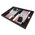 thumbnail image 6 of Silverman & Co. 13-inch Premium Backgammon Set - Travel Size - Black/Red/Blue, 6 of 11
