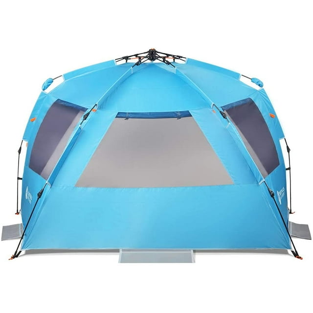Easthills Outdoors Instant Shader Extended Easy Up Beach Tent Sun Shelter - Extended Zippered Porch Included