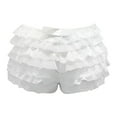 thumbnail image 4 of Afdoent Shorts For Women Fashion Layered Lace Ruffle Sheer Mesh High Waist Elastic Waistband Casual Summer Shorts For Daily Wear And Outings Comfy Trendy Beach Shorts, 4 of 6