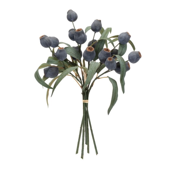 Melrose Artificial Pod Foliage Bundle - 14"- Blue and Green - Set of 2