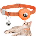 thumbnail image 1 of Collar AirTag para gatos, collar reflectante para gatitos, collar desmontable para gatos Apple Air Tag, collar GPS para gatos con soporte para AirTag y cascabel (naranja) (naranja), 1 of 5