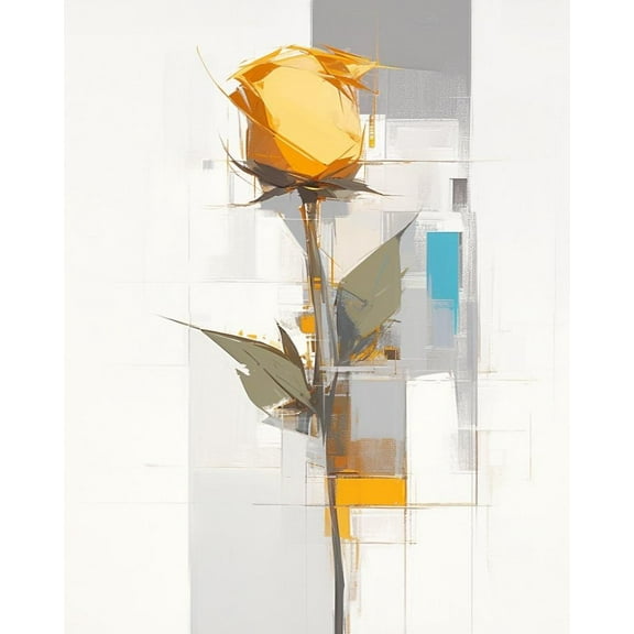 Paint by Numbers for Adults Kids Beginner-Abstract Golden Rose-DIY Acrylic Painting by Numbers Kits with Brushes Acrylic Pigment Home Decoration Brithday Gifts 16 x 20 inch