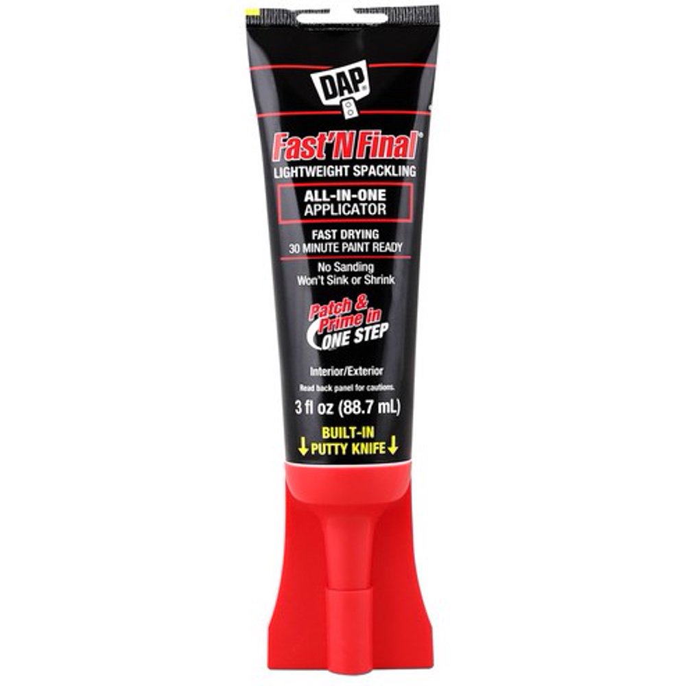 DAP Fast 'N Final Lightweight Spackle with Knife Applicator Cap, 3 oz
