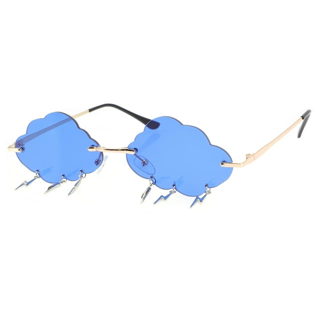 KAKOWELY 1 par de gafas de sol con forma de nube, sin marco, de tonos irregulares, accesorios para fotos
