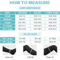 thumbnail image 6 of 1 Pair Wukang 20-32mmHg Black M Size Thigh High Compression Stocking Closed Toe Compression Socks for Women & Men, 6 of 6