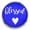 Blue, variant on Snap Jewelry 18MM Blessed Heart Blue Ginger Charm Button