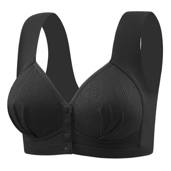 YUTK Women's Sports Bras Plus Size - Women's Nursing Bra Maternity Sleeping Underwear Large Size Large Cup No Underwear Women Daily Bra Black 42/95