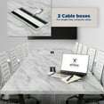 thumbnail image 3 of Sturdy Conference Table With Cable Management Grommets By Ahliss- Modern Rectangle Office Meeting Table With Wood Tabletop And Metal Frame & Legs- Easy Assembly Boardroom Table, 3 of 8