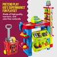 thumbnail image 5 of MEDca Supermarket Adventure: Plastic Toy Shopping Cart & Cook Play Set for Boys & Girls, 5 of 9