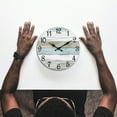 thumbnail image 4 of Style Wall Clock For Living Room Bedroom 24 Hour Display Modern Density Board Hanging Clock With Design, 4 of 5