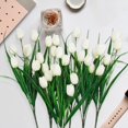 thumbnail image 6 of Morttic 8 Bundles Tulips Artificial Flowers,30 Heads Outdoor Artificial Tulip Faux Plastic Greenery Shrubs Plants UV Resistant for Easter Home Outside Garden Porch Window Decor, 6 of 7