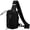 Black, variant on Molle Sling Crossbody Bag, 4.3L Small Utility Pouch, Waterproof Lightweight Waist Pack with Detachable Adjustable Strap for Outdoor Hiking Camping and Daily Carry