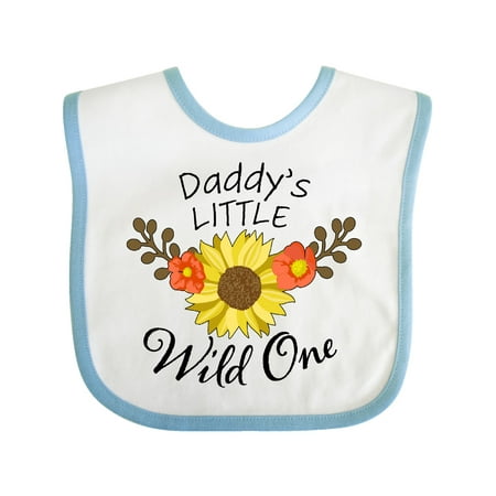 

Inktastic Daddy s Little Wild One with Sunflower Gift Baby Boy or Baby Girl Bib