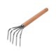 thumbnail image 3 of Rastrillo de Mano mayimx cultivador de hojas con Mango de madera Y 5 dientes, 3 of 9