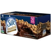Silk Pure Almondmilk, Dark Chocolate, 8 Ounce, 18 Count, Chocolate Flavored Non-Dairy Almond Milk, Individually Packaged
