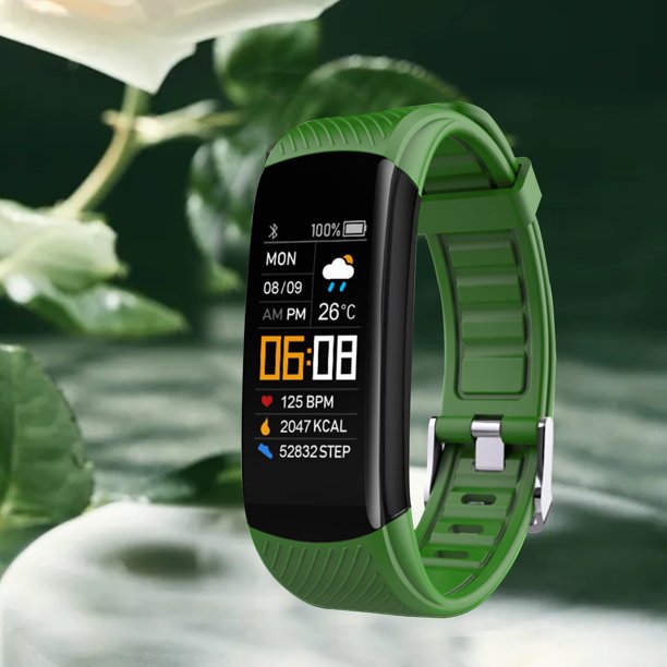 Teissuly Clearance Smart Watches,0.96In Color Screen Sports Watch Sleep Monitoring Multifunctional Fitness Sports Bracelet For Android,For Ios(Green, 10.1x10.1x3.1cm) Teissuly WER2023081406184