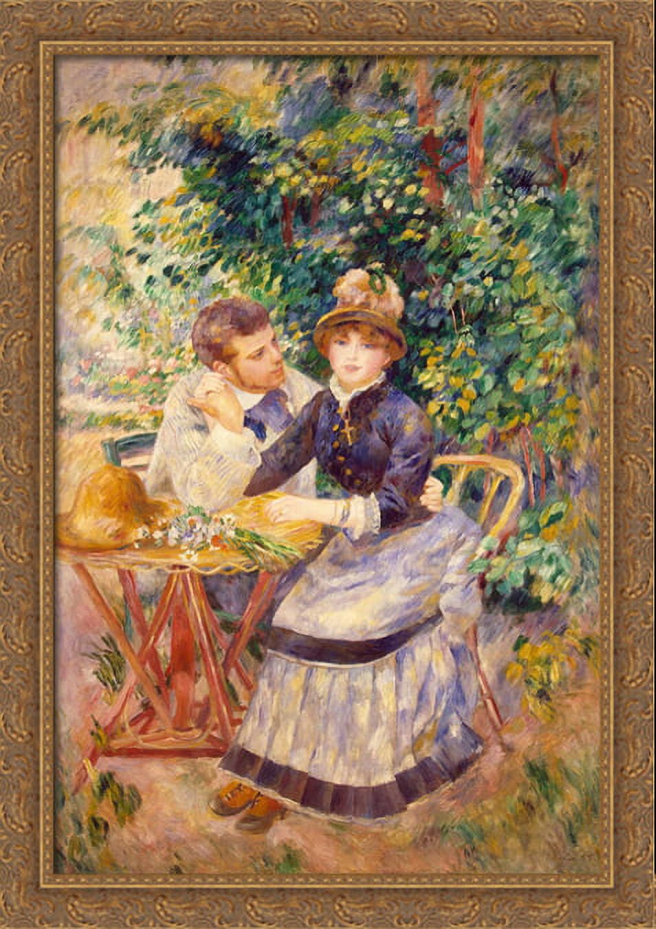 Hyde Park, London 34x28 Large Gold Ornate Wood Framed Canvas Art