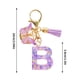 thumbnail image 3 of Carteras para las Mujeres Llavero de la Carta Inicial, Borla de las Señoras, Llavero de Coche Lindo Púrpura, Cartera, Mochila Mochila para las Mujeres, 3 of 4