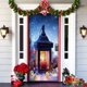 thumbnail image 3 of Cortina de puerta navideña 2024, adorno para árbol de Navidad de Papá Noel, muñeco de nieve, pancarta de fondo de Feliz Navidad, decoración para fiesta en casa, 3 of 5