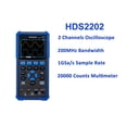 thumbnail image 3 of 2CH HDS2202S 200MHz 1GSa/s Handheld Oscilloscope Multimeter 25MHz Waveform Signal Generator 3.5inch USB Test Tool ,Professional Designed, 3 of 6