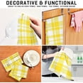 thumbnail image 7 of Coolnut Buffalo Plaid Yellow Kitchen Dish Towel Set of 1, Soft Absorbent Drying Dishcloths Dish Towels with Hanging Loop for Kitchen Bathroom Bar Home Decor, 28 x 18 Inch Washcloth Gift, 7 of 7