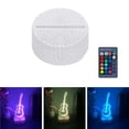 thumbnail image 3 of Ounissouiy Guitarra 3D LED Night Light USB Night Lamp 7 colores acrílico 3D efecto lámpara para niños dormitorio Iluminación y accesorios transparente y blanco Ounissouiy HA026527-02, 3 of 6