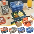 thumbnail image 1 of Sentmoon Up to 40% off Double Layer Plastic Lunch Box Large Capacity Student Office Worker Divided Lunch Box Microwave Oven Lunch Box Sales Items for the Day, 1 of 9