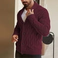 thumbnail image 6 of Zormilly Mens Cardigan Sweater Long Sleeve Shawl Collared Button Down Sweaters Cable Knit Cardigans Fall Outfits, S-2XL, 6 of 9