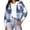 Light Blue, variant on Tqcoqu Women's Plaid Cropped Hooded Shacket,Long Sleeve Button Down Loose Casual Jacket With Chest Pockets
