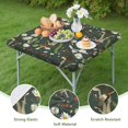 thumbnail image 4 of Elastic Edge Tablecloth with Elegant Floral Print, Durable Polyester for Tea Table or Balcony Use, 34x34 Inch, 4 of 6