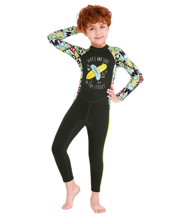 Little Kids Girls Boys UV Sun Protection Short Sleeves Swimsuits 2.5mm Neoprene Keep Warm Wetsuit Diving Suits 