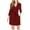 Burgundy, variant on Women's Kimono Robe Soft Short Modal Cotton Bathrobe For Bride and Bridesmaid With Lace Trim Gray XL